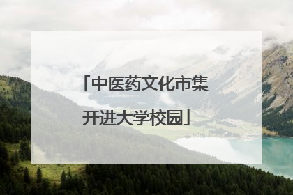 中医药文化市集开进大学校园
